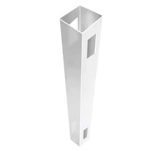 Linden 5 in. x 5 in. x 9 ft. White Vinyl Routed Line Fence Post