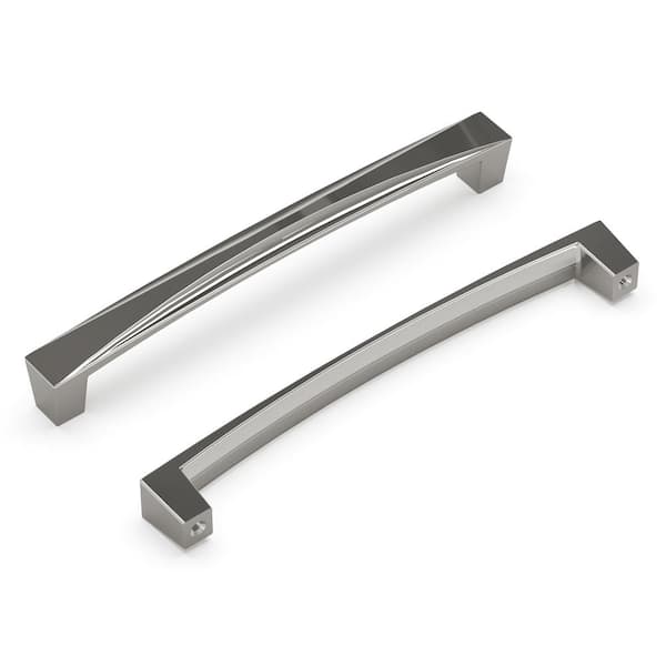 HICKORY HARDWARE Crest Collection 6-1/4 in. (160 mm) Chrome Finish Cabinet Drawer/Door Pull