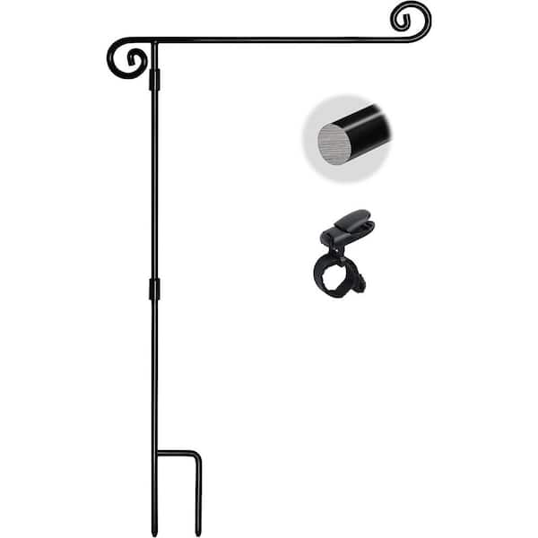 Garden Flag Stand Yard Holder Banner Pole with Tiger Clip Fall Decor for Outdoor Garden Lawn