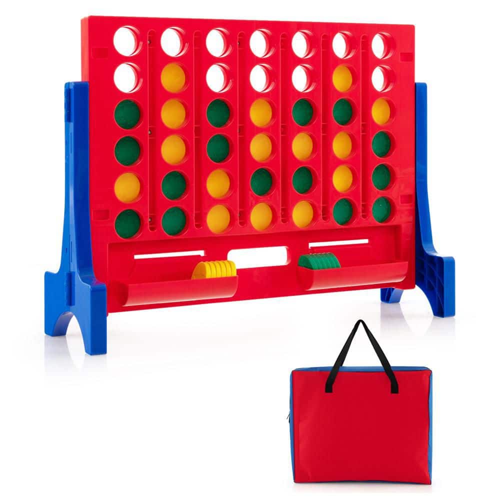 Indoor Outdoor 4-in-A-Row Game, 4-to-Score Game Set with Wall-Mounted and Freestanding Use, Blue price history on PriceWatchPro
