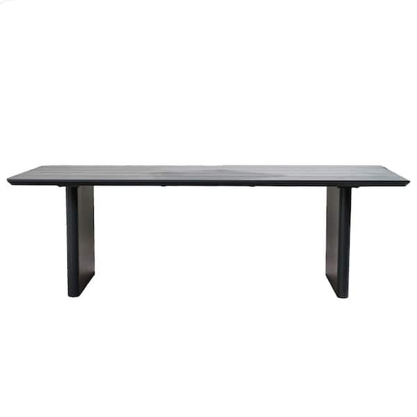 Calma W94 in. Aluminum Patio Outdoor Dining Table