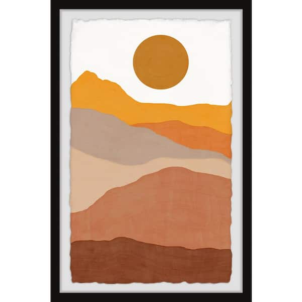 Unbranded Mountains Are Warming by Marmont Hill Framed Abstract Art Print 12 in. x 8 in.