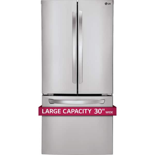LG 30 in. W 22 cu. ft. French Door Refrigerator with Ice Maker and