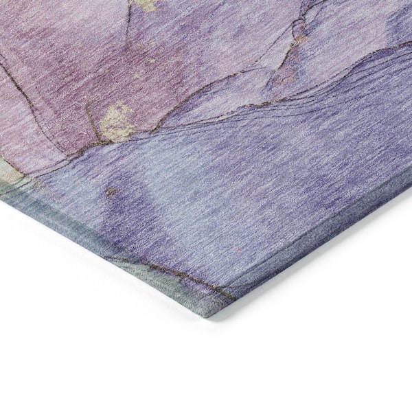 Chantille Machine Washable Indoor/Outdoor Abstract ACN1783 Lavender 5 ft. x 7 ft. 6 in. Area Rug