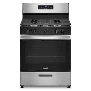 30 in. 5-Burner Freestanding Gas Range in Stainless Steel