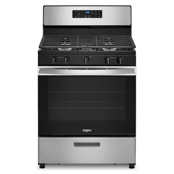 30 in. 5-Burner Freestanding Gas Range in Stainless Steel
