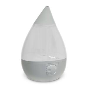 1 Gal. Drop Ultrasonic Cool Mist Humidifier for Medium to Large Rooms up to 500 sq. ft. - Grey