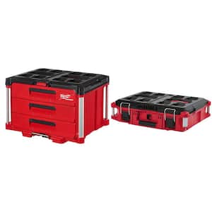 Milwaukee PACKOUT 22 in. Medium Red Tool Box with 75 lbs. Weight Capacity  48-22-8424 - The Home Depot