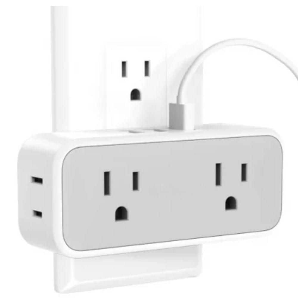 Surge Protector Outlet Extender Multi Plug Splitter with 4 Outlets 3 USB Po