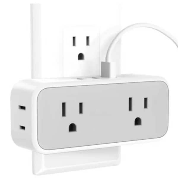 Surge Protector Outlet Extender Multi Plug Splitter with 4 Outlets 3 USB Ports (1 USB C)