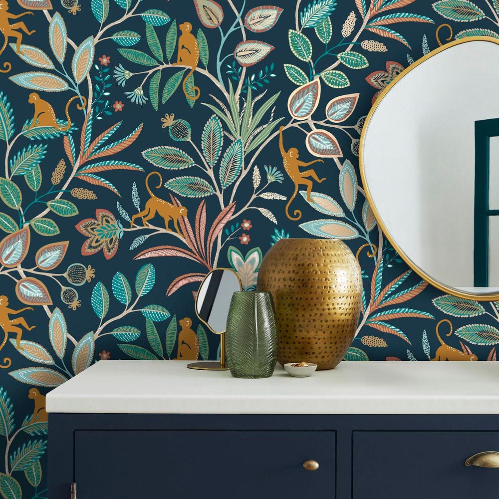 Kenzo Navy Blue Monkey Walk Wallpaper Sample price history on PriceWatchPro