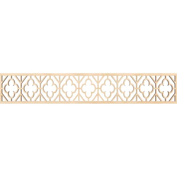Ekena Millwork Hazelton Fretwork 0.375 in. D x 46.625 in. W x 8 in. L Birch Wood Panel Moulding