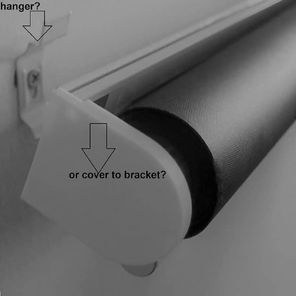 iFit - Cut-to-Width 45 in. W x 73 in. L White Cordless Blackout Polyester Fabric Roller Shade