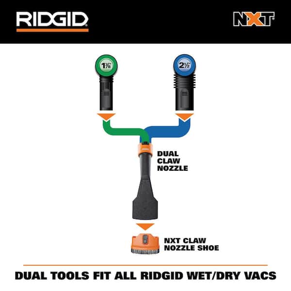 RIDGID 1-7/8 in. to 2-1/2 in. DA1740 NXT Dual Locking Claw Nozzle