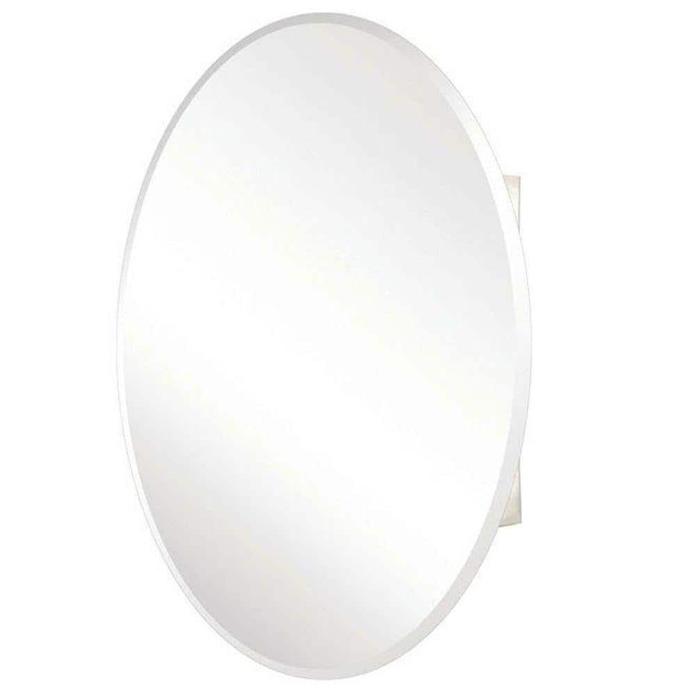 Pegasus SP4583 24 inch Recessed or Surface Mount Medicine Cabinet with Oval Beveled Mirror