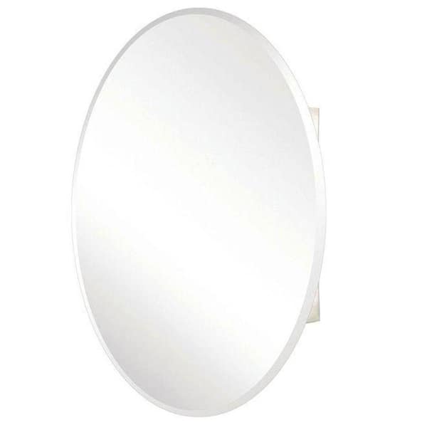 Pegasus 24 in. W x 36 in. H Oval Medicine Cabinet with Mirror
