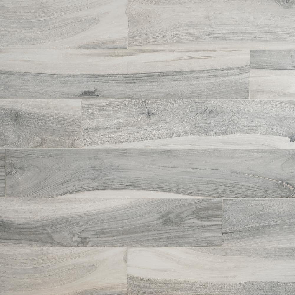 Peruvian Gray Matte Porcelain Wood Look Large Format Tile