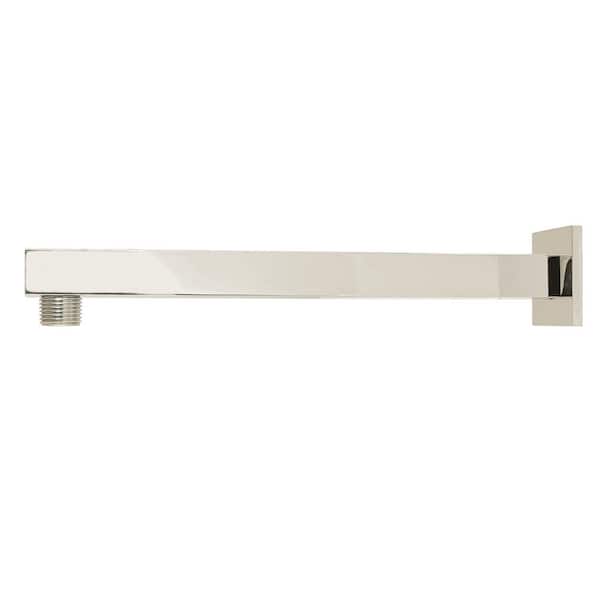 10 in. Shower Arm with Flange in Polished Nickel