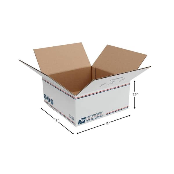Pratt Retail Specialties Shipping Box 12 In L X 12 In W X 5 5 In H Usps12x12x5 5 The Home Depot