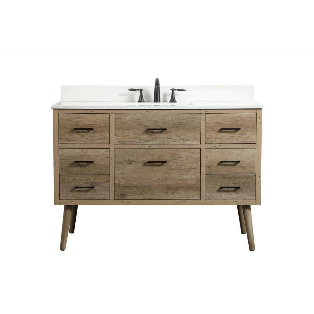 Simply Living 48 in. W x 22 in. D x 33.5 in. H Bath Vanity in Natural Oak w