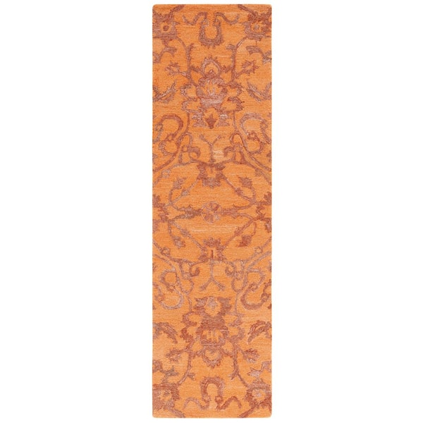 SAFAVIEH Anatolia 2 ft. x 8 ft. Rust Traditional Garden Runner Rug