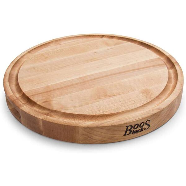 JOHN BOOS 15 in. x 15 in. Round Wood Edge Grain Cutting Board