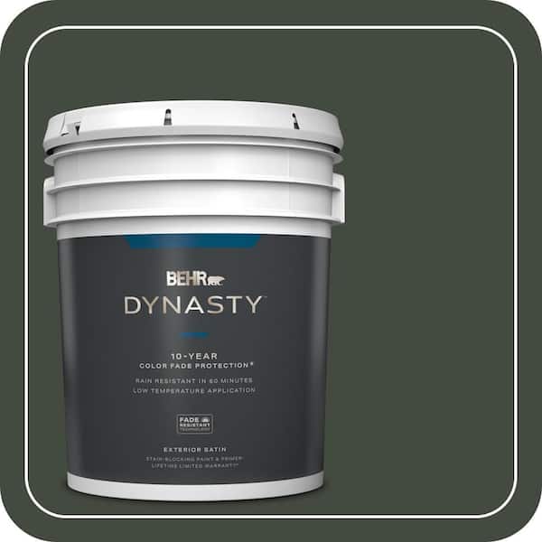BEHR DYNASTY 5 gal. #BXC-12 Deep Forest Satin Enamel Exterior Stain-Blocking Paint & Primer