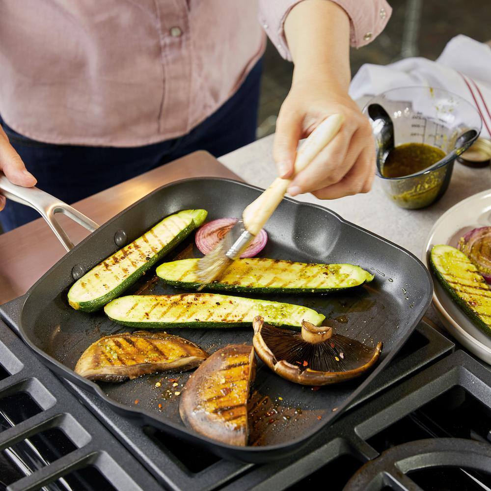 11.25 in. Hard Anodized Aluminum Induction Grill Pan Black - thumbnail 10