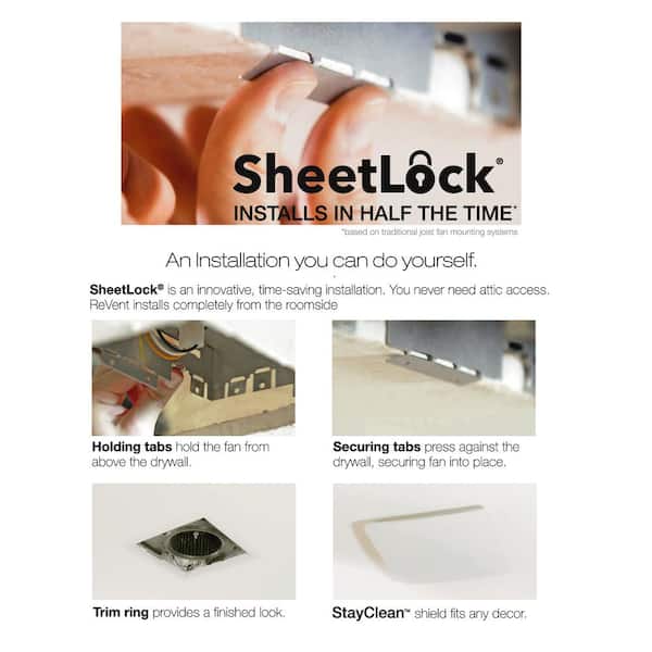 50 CFM Ceiling/Wall Mount Easy Roomside Installation Bathroom/Bath Exhaust Fan with 5 Level LED Lighting, ENERGY STAR