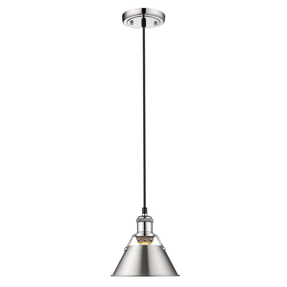 Orwell CH Mini Pendant - 7 in. in Chrome with Pewter Shade price history on PriceWatchPro