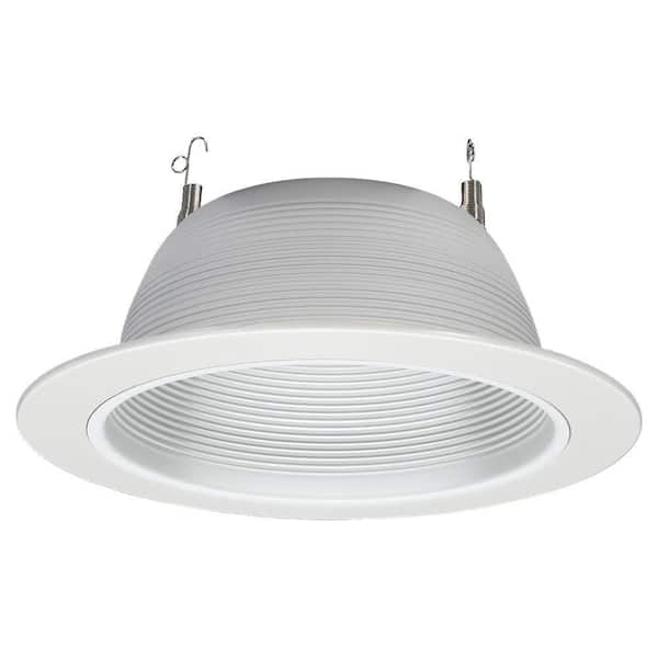 6 in. White Recessed Incandescent Trim