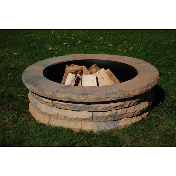 Fire Pit Ring Kit Tan Variegated, Fire Pit Pavers Home Depot