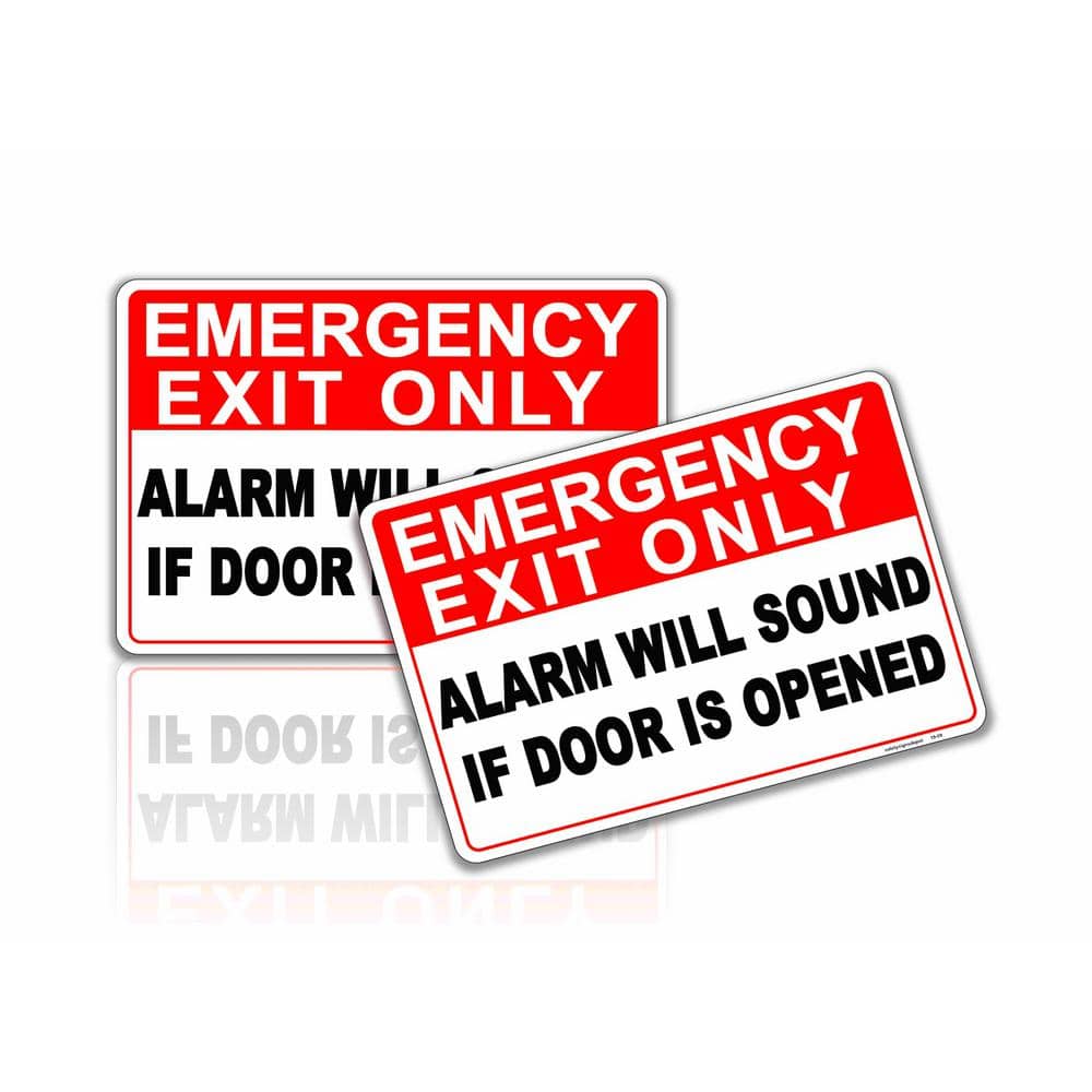 7 x 10 Inches Dura-Fiberglass AccuformEmergency Exit Only- Door Alarm Will Sound Safety Sign MEXT591XF 