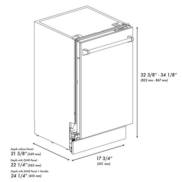 ZLINE Kitchen and Bath Autograph Edition 18 in. Top Control