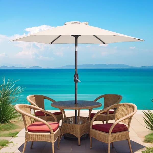 7.5 round patio umbrella Formosa Covers 7.5ft aluminum market crank & tilt color Hunter Green foot round umbrella featuring a durable aluminum pole and UV 7 ft Market Umbrella with