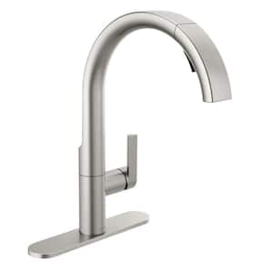 Keele Single-Handle Pull-Down Sprayer Kitchen Faucet in SpotShield Stainless