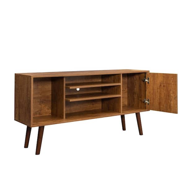 Unbranded 53.15 in. W x 14.17 in. D x 26.57 in. H Bathroom Brown Linen Cabinet