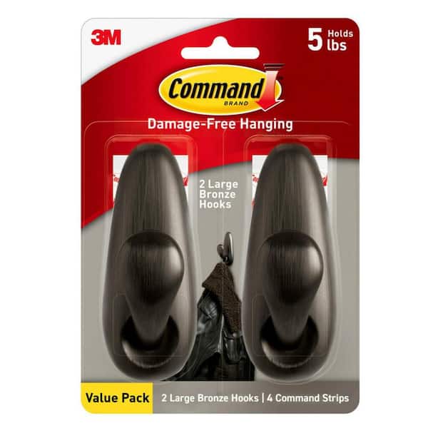 Command Forever Classic Large Metal Hooks, Damage Free Decorating, 2 ...