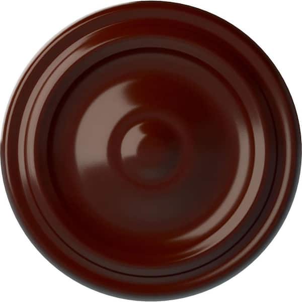Ekena Millwork 1-1/8" x 9-5/8" x 9-5/8" Polyurethane Maria Ceiling Medallion, Brushed Mahogany