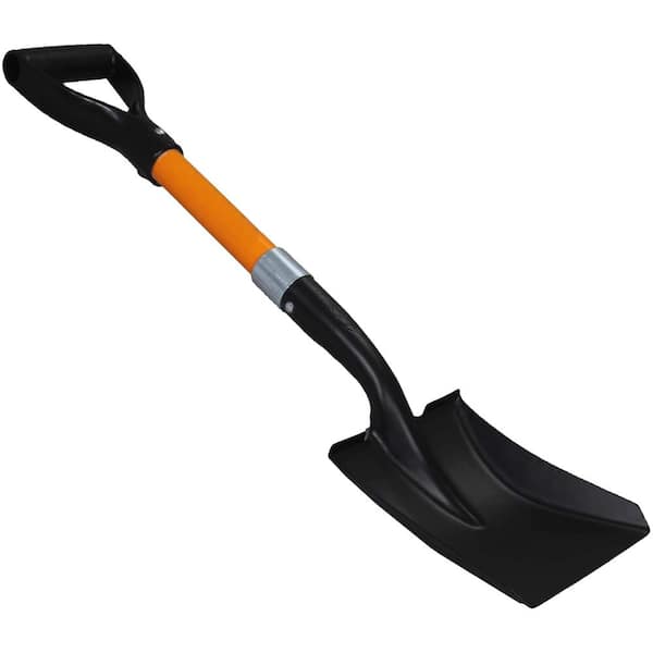Ashman Online 27 in. L Fiberglass Handle Short Handle Transfer Shovel, D-Grip with Heavy-Duty Metal Blade Shovel (1-Pack)