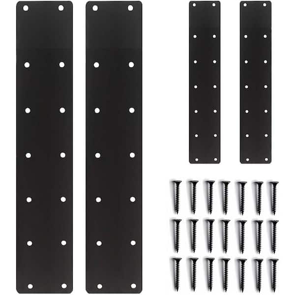 11. 5x2 3mm Steel I Shape Mending Plate Heavy Duty Nail Plate 4-Pack for Wood DIY Projects and Repairs
