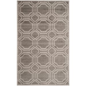 Amherst Gray/Light Gray 4 ft. x 6 ft. Geometric Area Rug