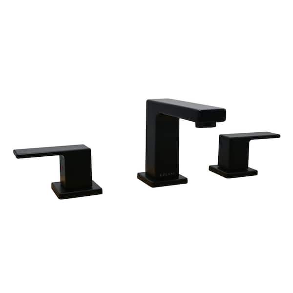 Capri 8 in. Widespread 2-Handle Bathroom Faucet in Matte Black