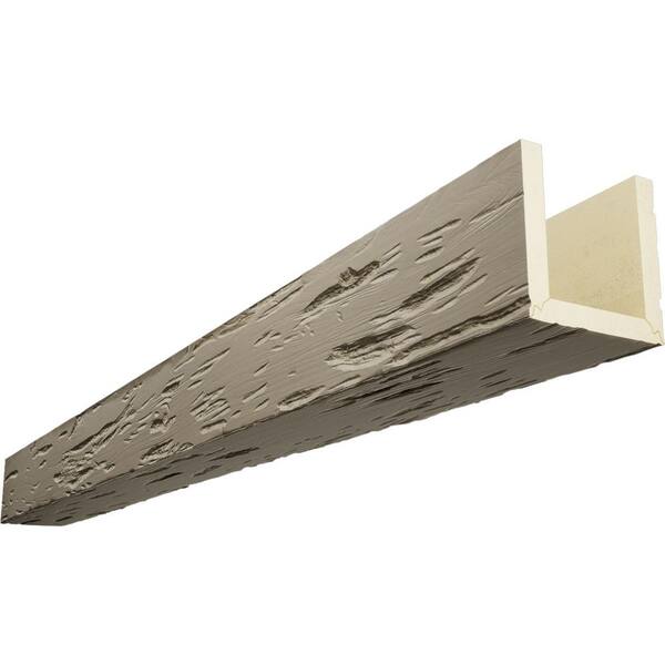 Ekena Millwork Endurathane 6 in. H x 4 in. W x 12 ft. L Pecky Cypress Champagne Mist Faux Wood Beam
