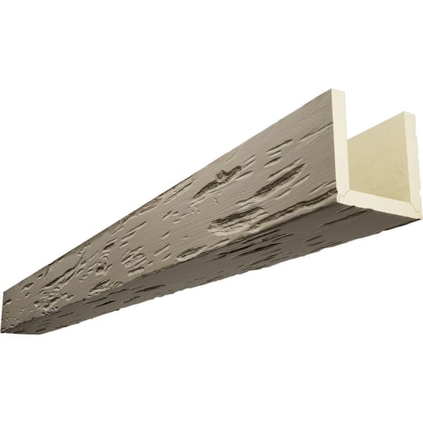 Endurathane 4 in. H x 12 in. W x 12 ft. L Pecky Cypress Champagne Mist Faux Wood Beam