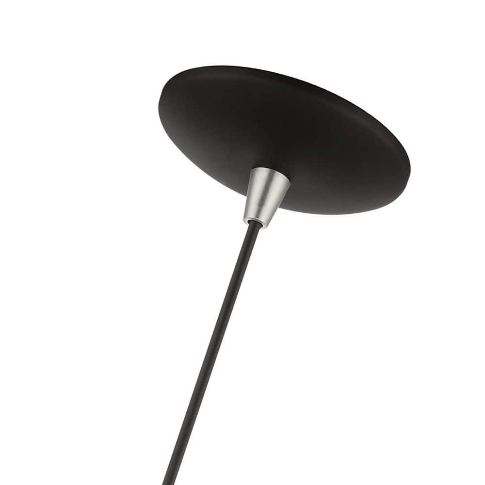Black and Brushed Nickel Geometric Mini Pendant Light