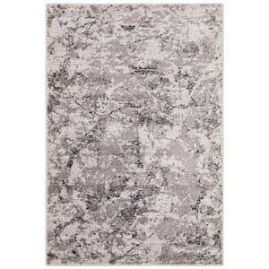 Skyler Gray/Ivory Doormat 3 ft. x 5 ft. Abstract Area Rug