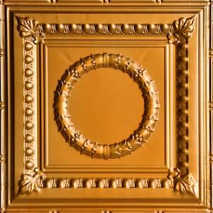 Victory Lincoln Copper 2 ft. x 2 ft. Decorative Tin Style Lay-in Ceiling Tile (24 sq. ft./case)