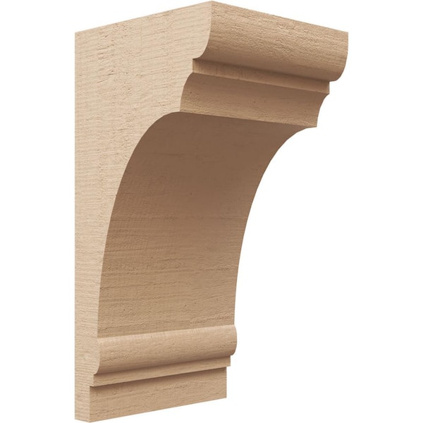 Ekena Millwork 10 in. x 20 in. x 10 in. Wide Hughes Rough Cedar Woodgrain TimberThane Corbel, Primed Tan