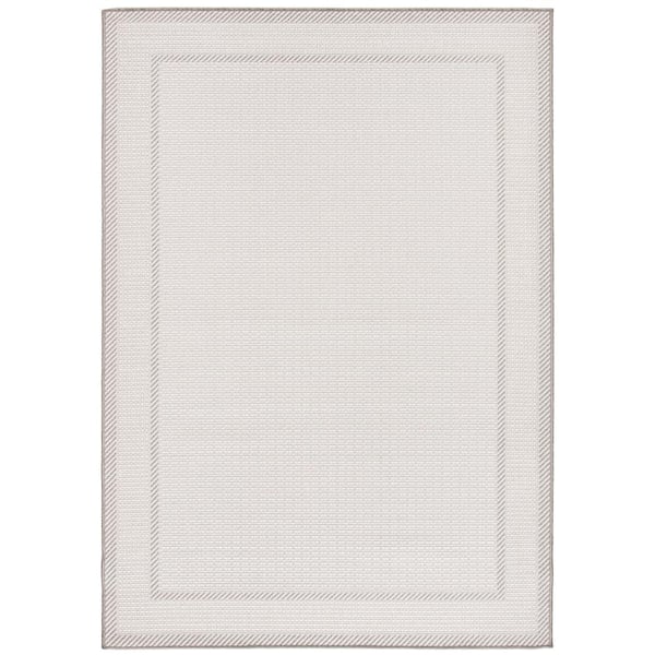 SAFAVIEH Lakeside Beige/Taupe Doormat 3 ft. x 5 ft. Geometric Border Indoor/Outdoor Area Rug
